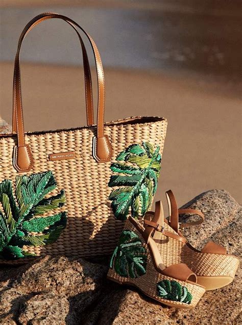 Michael Michael Kors Malibu Palm Straw Tote 